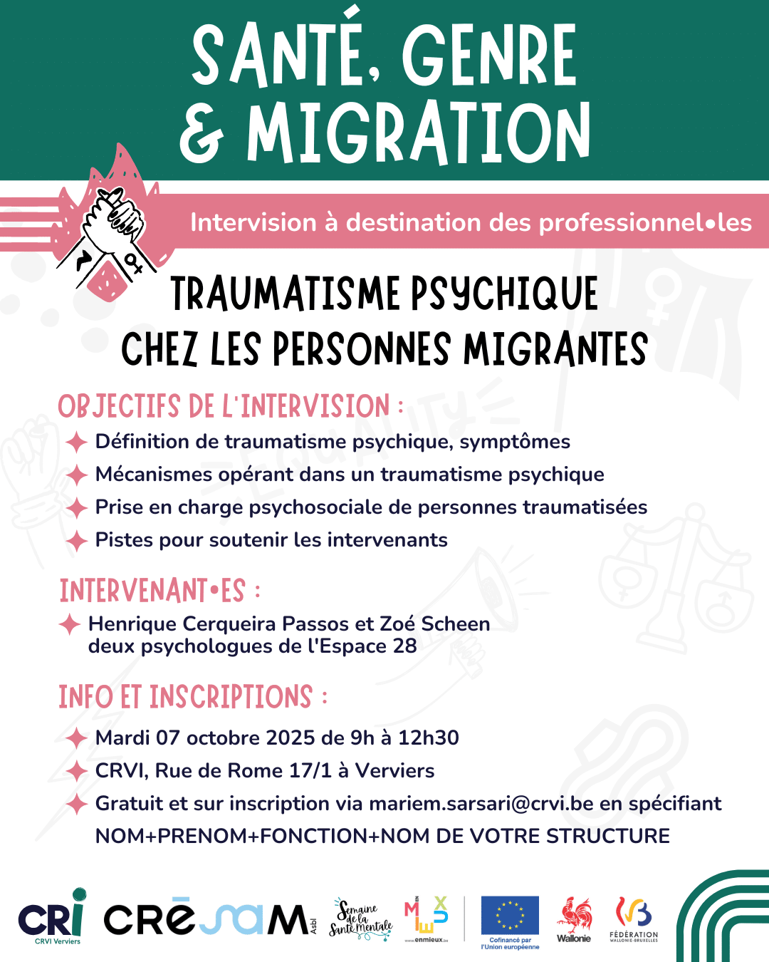 Visuel de l'intervision : Traumatisme chez les personnes migrantes